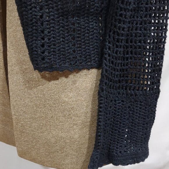 VENEZIA JEANS CLOTHING CROCHET RAMIE COTTON CARDIGAN EYE AND HOOK CLOSURE 18/20 - Picture 4 of 13